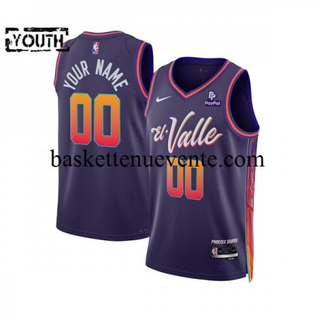 Maillot Basket Phoenix Suns Personnalisé 2023-2024 Nike City Edition Violet Swingman - Enfant